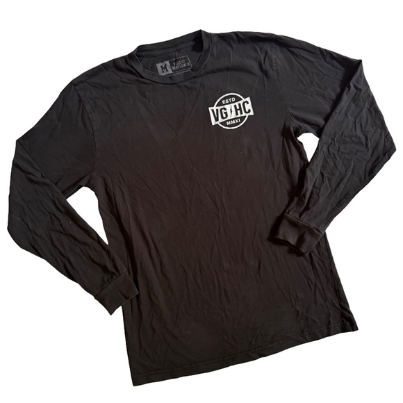 VIOLENT GENTLEMEN BLACK LONG SLEEVE CREWNECK T-SHIRT WITH LOGO SIZE MEDIUM - Picture 2 of 7